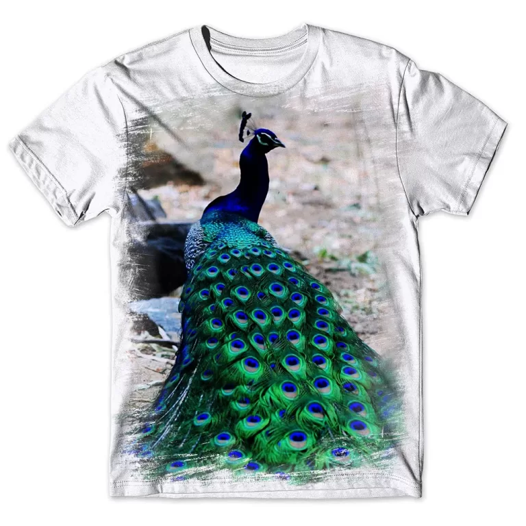 Camisa Camiseta Masculina Ave Pavão 6