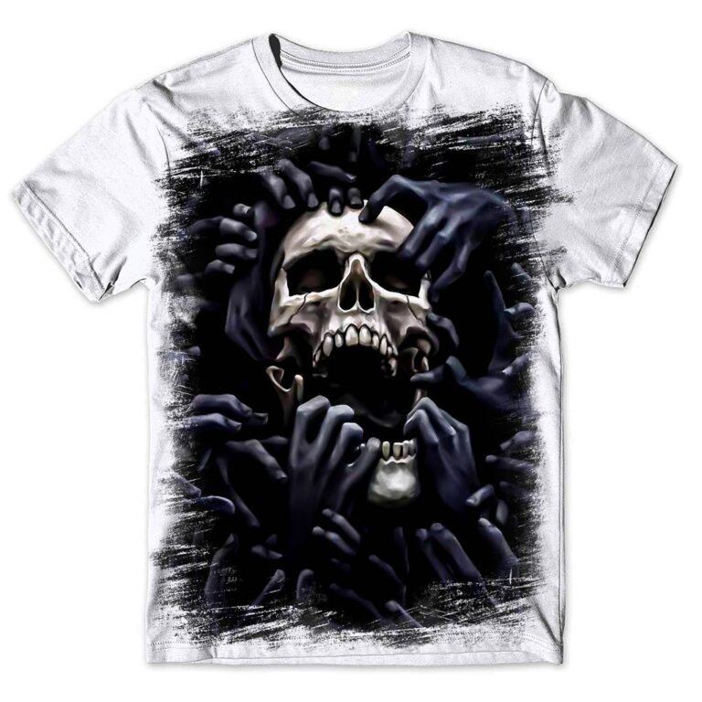 Camisa Camiseta Masculina 3d Caveira 56