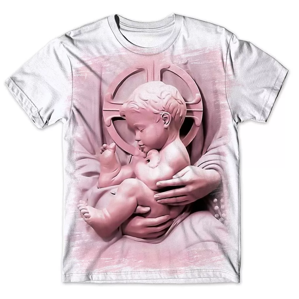 Camisa Camiseta Masculina 3D Jesus Cristo Cristã