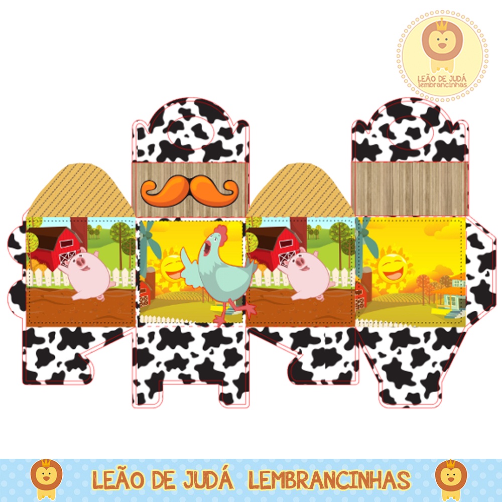 caixinha para festa tema fazendinha bita