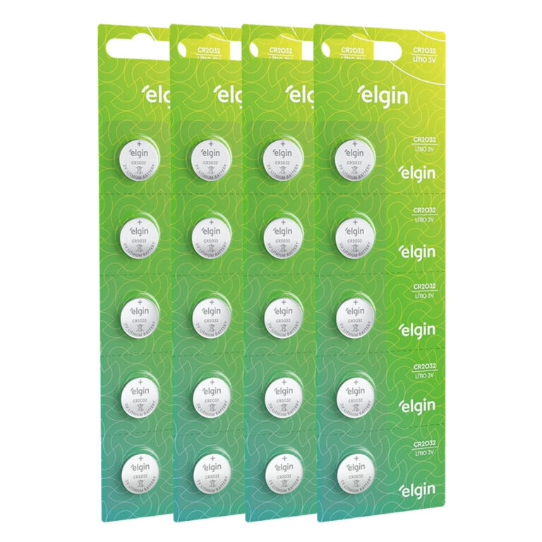 Kit 20 Pilhas Moeda Cr2032 3V Blister Cartela Rel