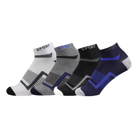 Kit 4 Pares Meia Cano Curto Soquete Masculina Conf