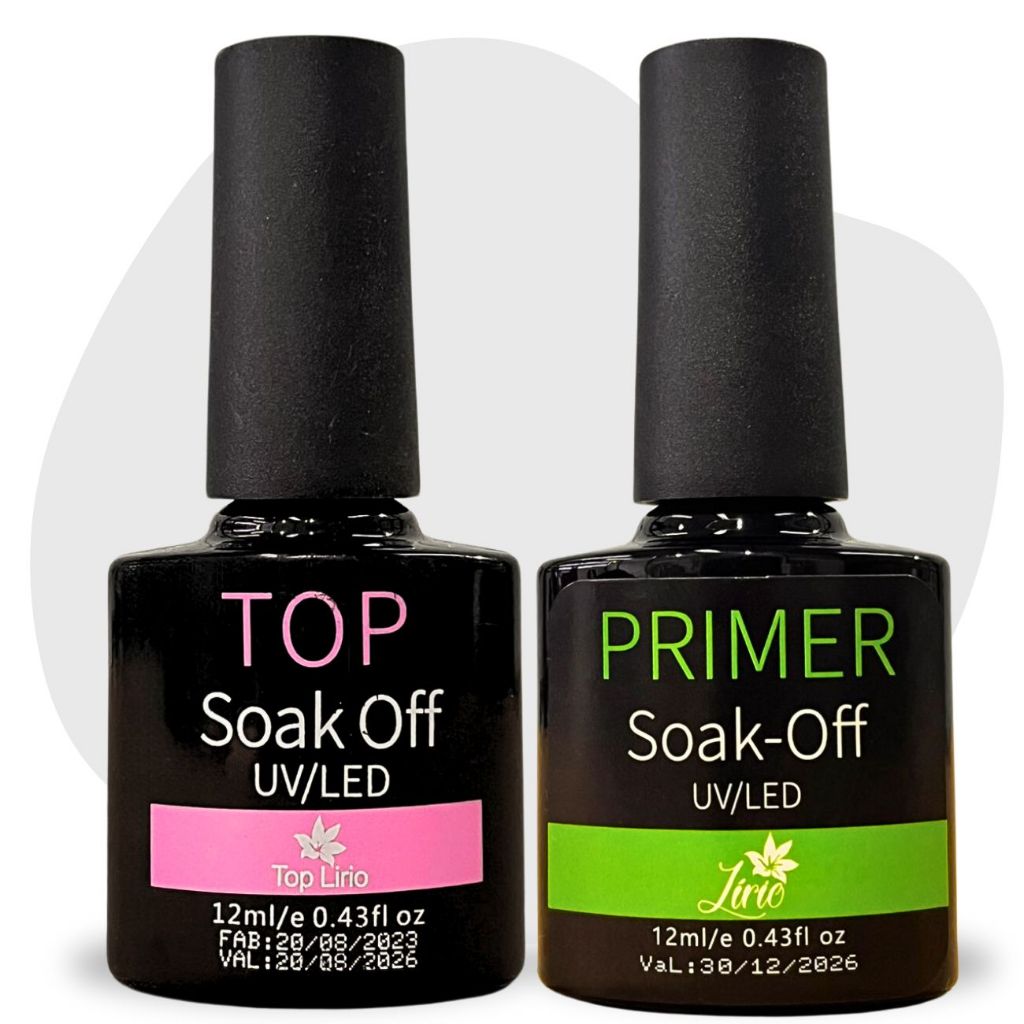 Primer  e Top Coat Secagem Rápida Unhas Acrigel Gel Profissional Envio Imediato