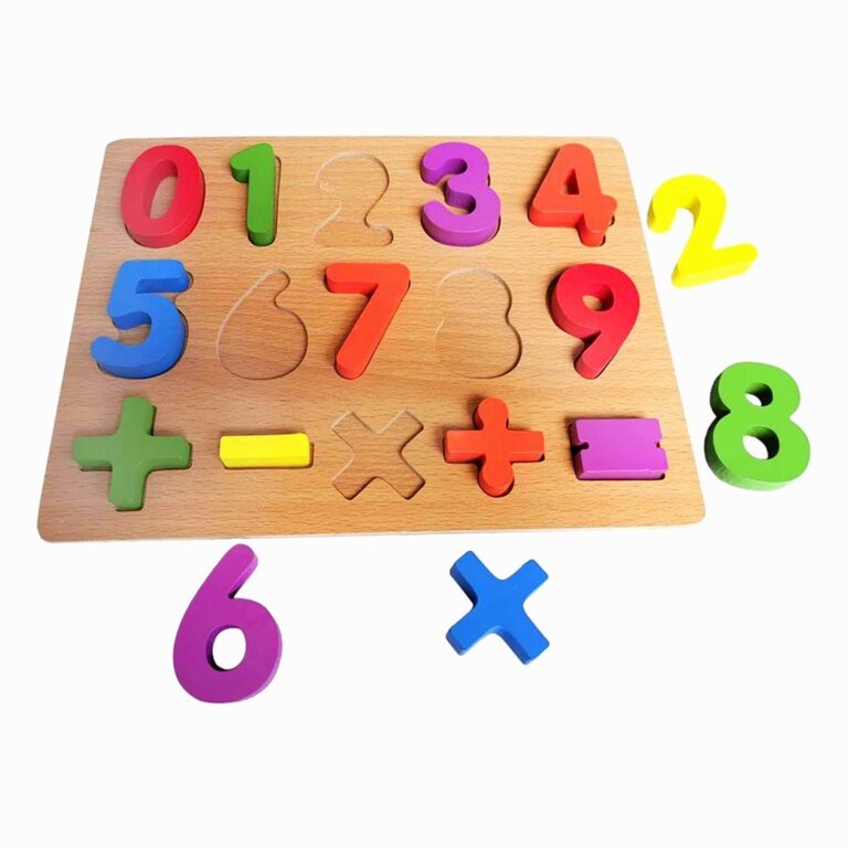 APRENDA BRINCANDO CORES E NUMEROS EM MADEIRA ̵