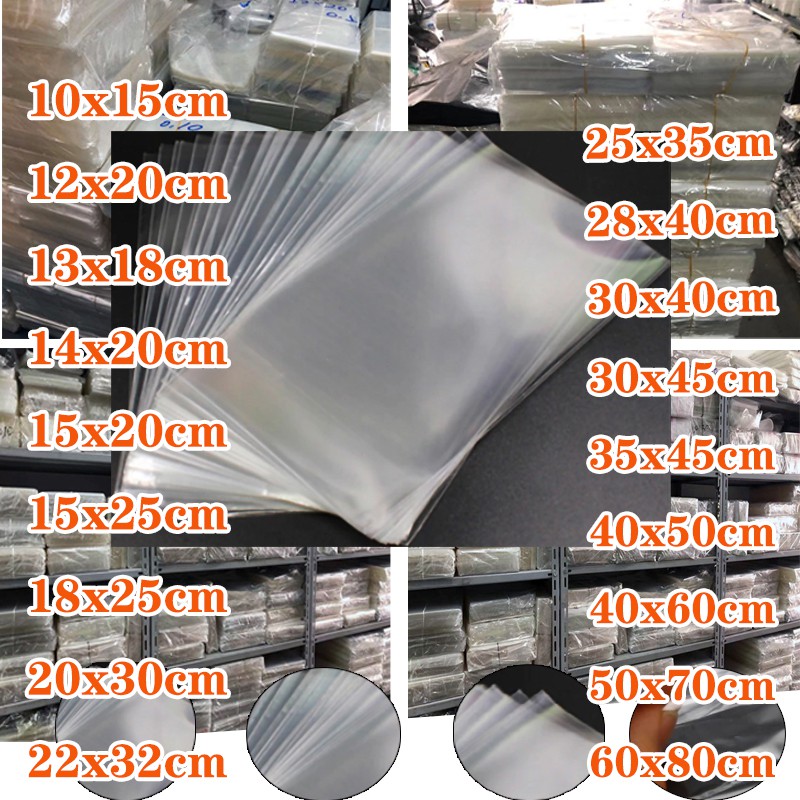 Embalagens Transparente Saco Plastico Sacola 1 kg/1000g,10×15,12×20, 13×18,20×30,…….60x80cm