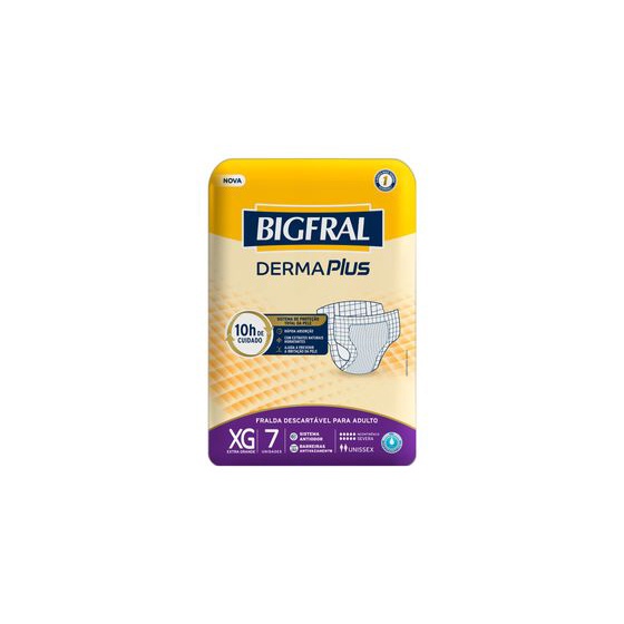 FRALDA GERIATRICA BIGFRAL DERMA PLUS XG – 7 