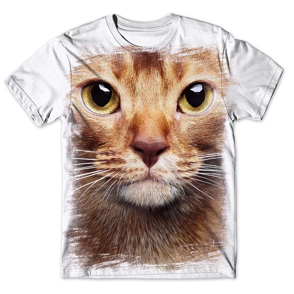 Camisa Camiseta Masculina Gato Abissínio 1