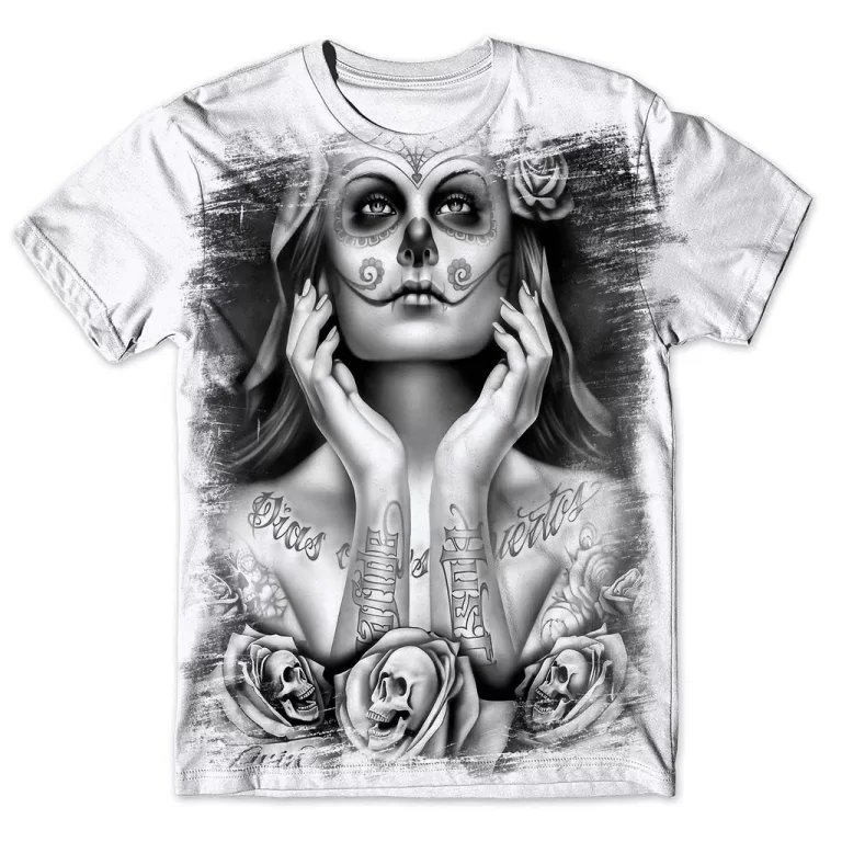 Camisa Camiseta Masculina Caveira Mexicana 120