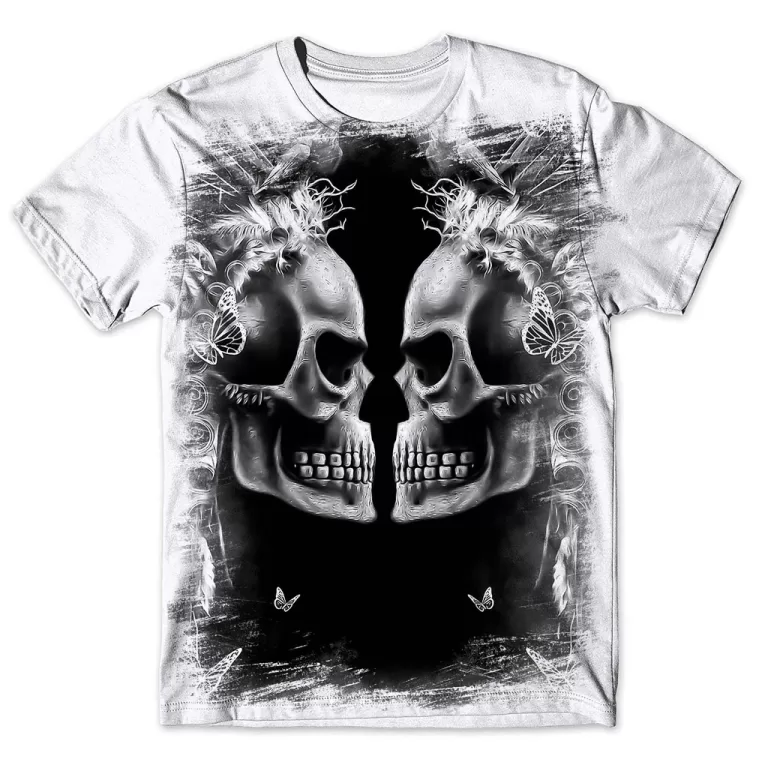 Camisa Camiseta Masculina Caveira Mexicana 23