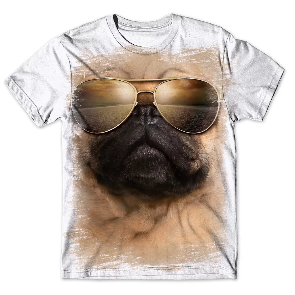 Camisa Camiseta Masculina Cachorro Pug 4