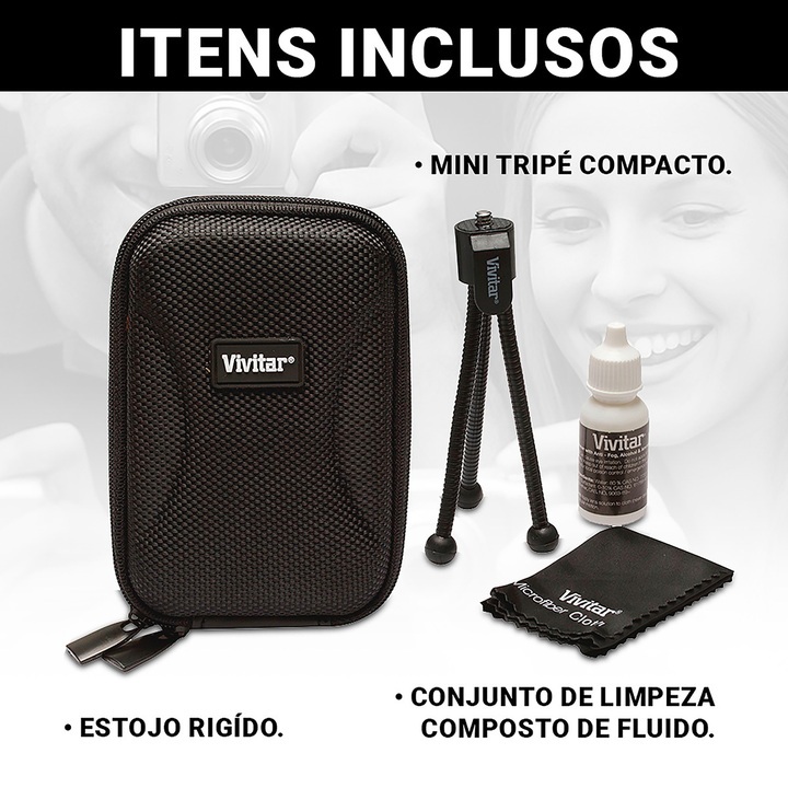 kit Completo Com Estojo E Acessórios Para Câmera