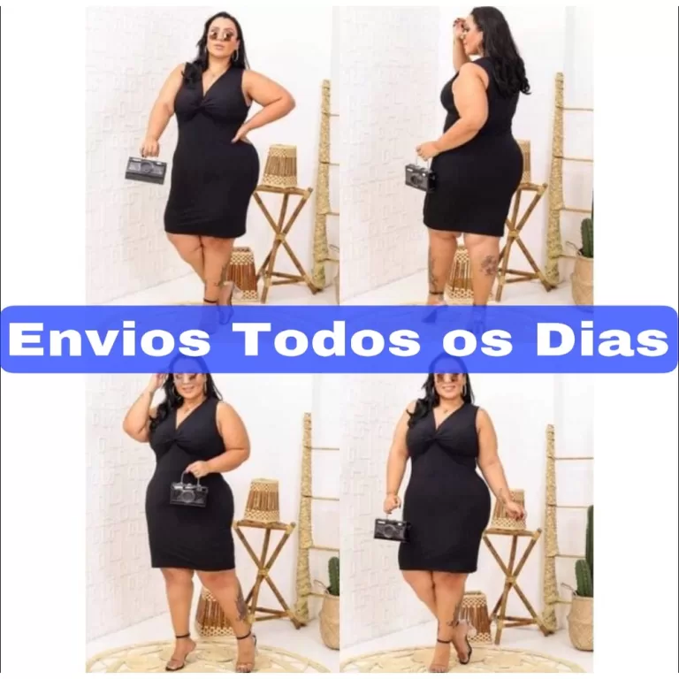 Vestido Midi Canelado Plus Size do 46 ao 52 Nozinh