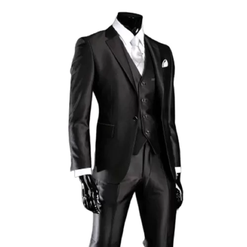 Terno Masculino Slim Fit Novo-  Preto Poliviscose 