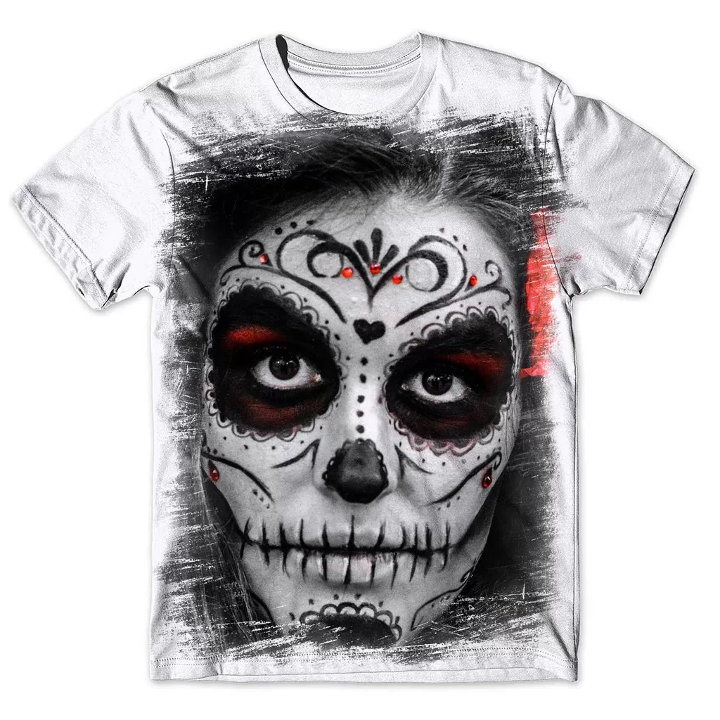 Camisa Camiseta Masculina Caveira Mexicana 93