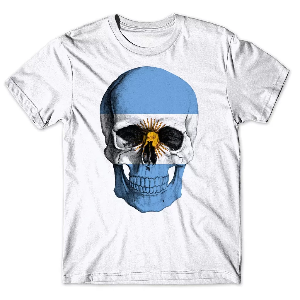 Camisa Camiseta Masculina Caveira Argentina 1
