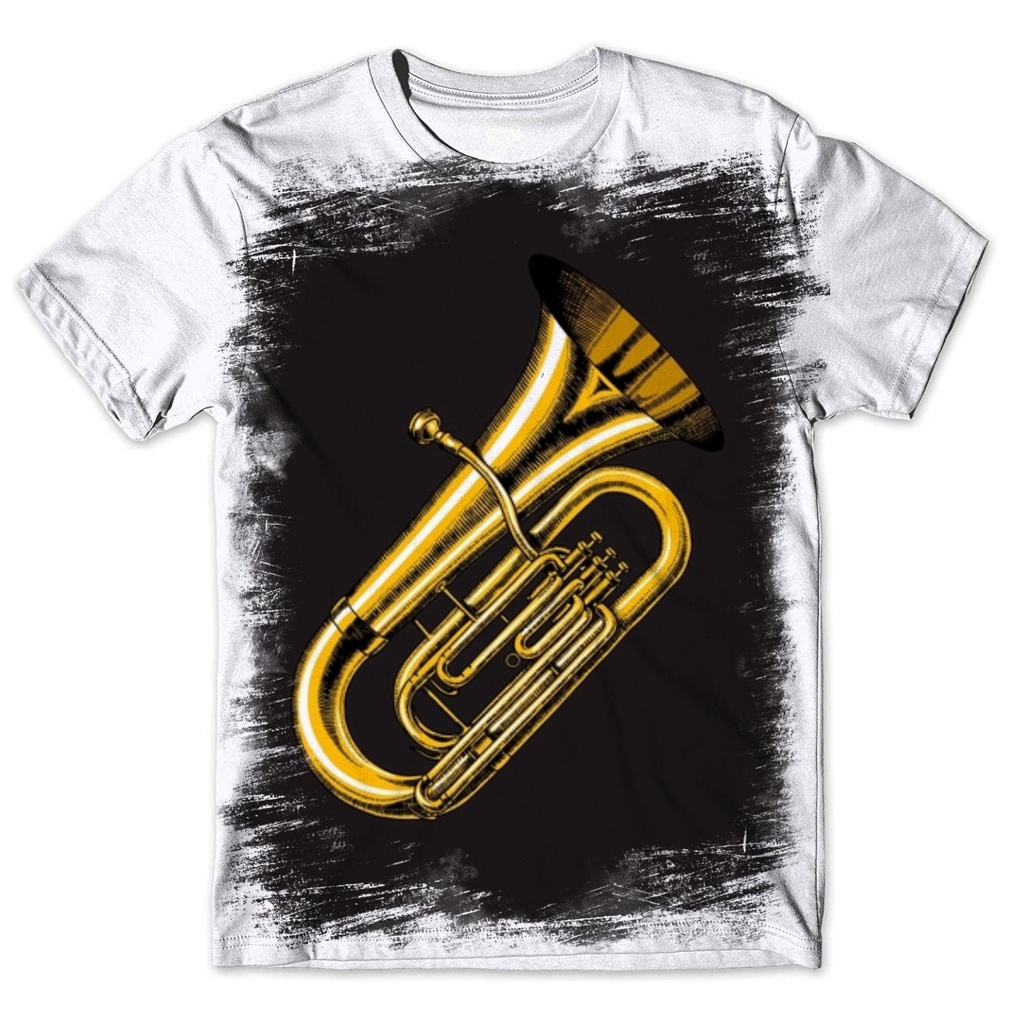Camisa Camiseta Masculina instrumento metal Tuba Bombardão REF 01