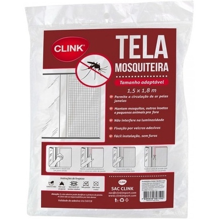Tela Mosquiteiro De Poliester P/ Janela Com Velcro