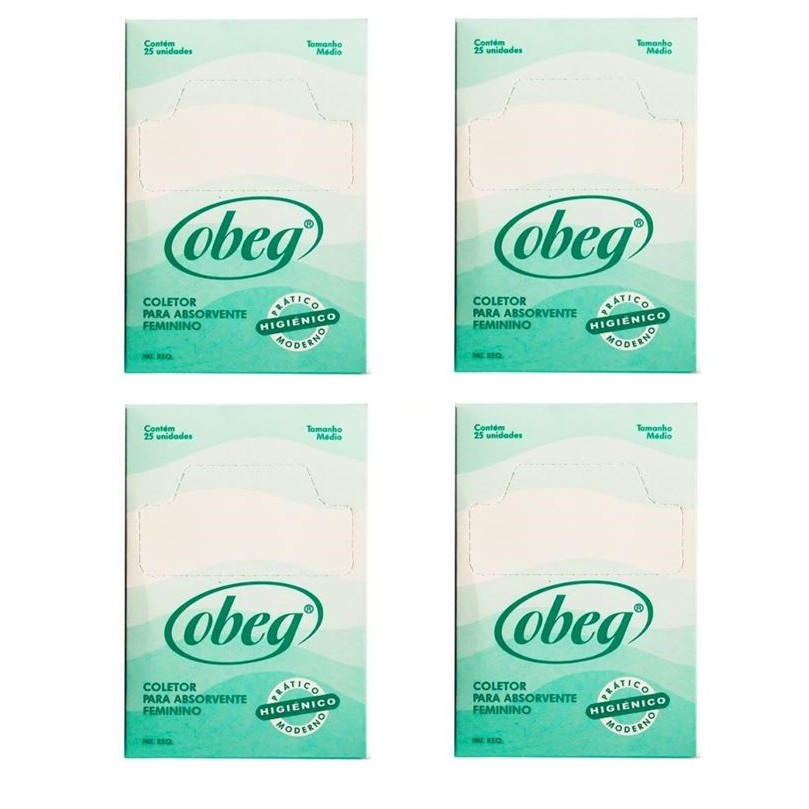 4 Refil Coletor Para Absorvente Feminino Obeg Premisse 100un