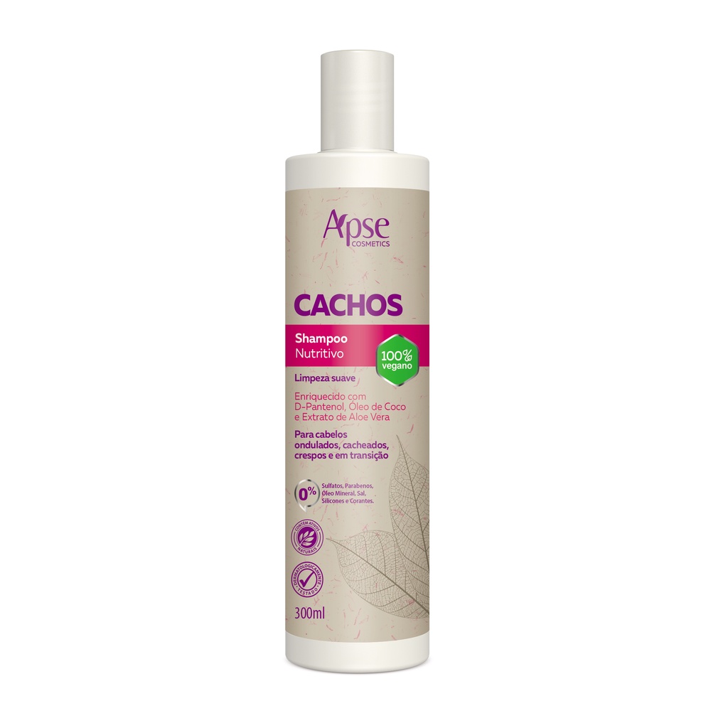 Shampoo Cachos Nutritivo 300ml – Apse Limpeza Suave