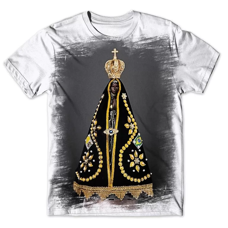 Camisa Camiseta Masculina Nossa Senhora Aparecida 