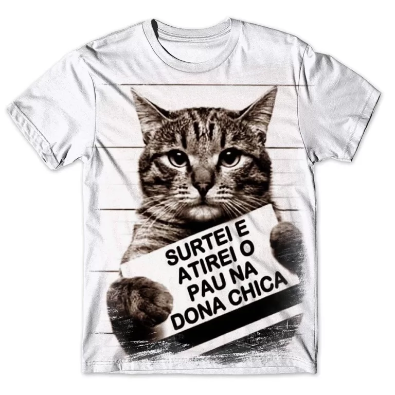 Camisa Camiseta Masculina Gato 126