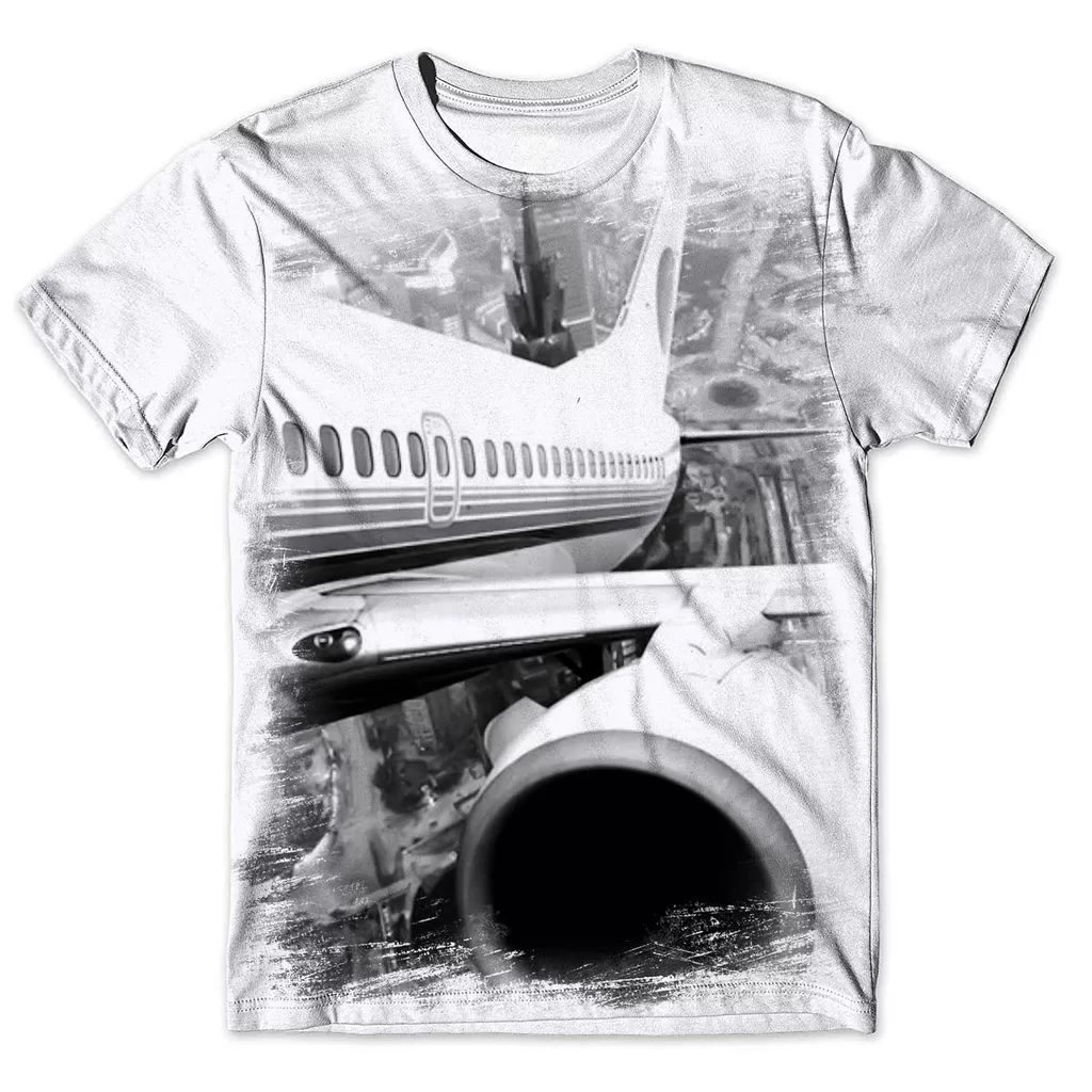 Camisa Camiseta Masculina Avião Jato 25