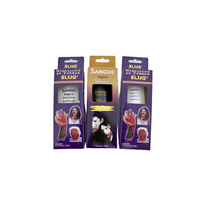 Kit Slug Maquiagem Terror/Halloween (Sangue Teatra