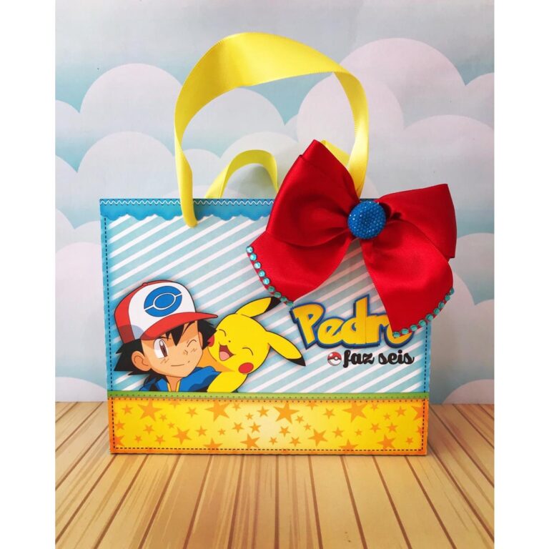 sacolinha para festa infantil capitão Pokémon