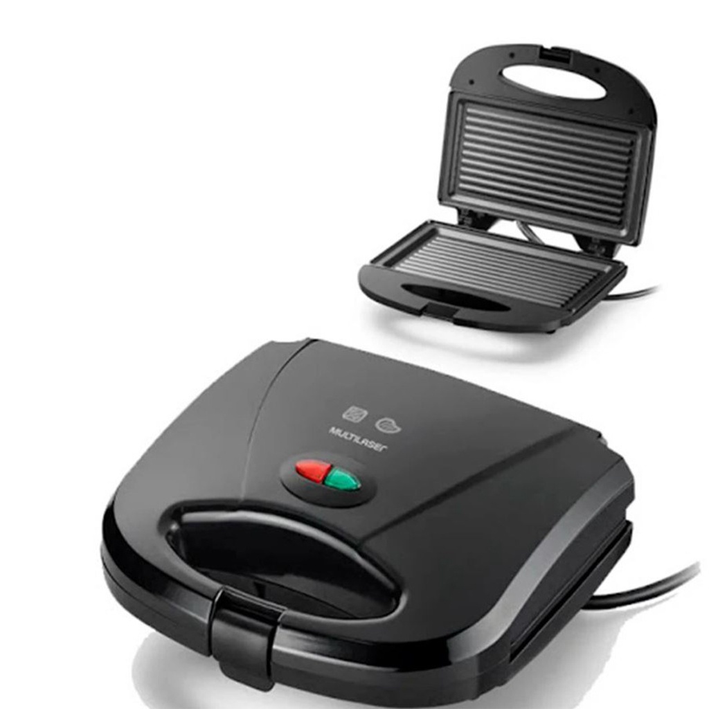 Sanduicheira Multilaser 127v 750W Ce043 Preta Anti-aderente