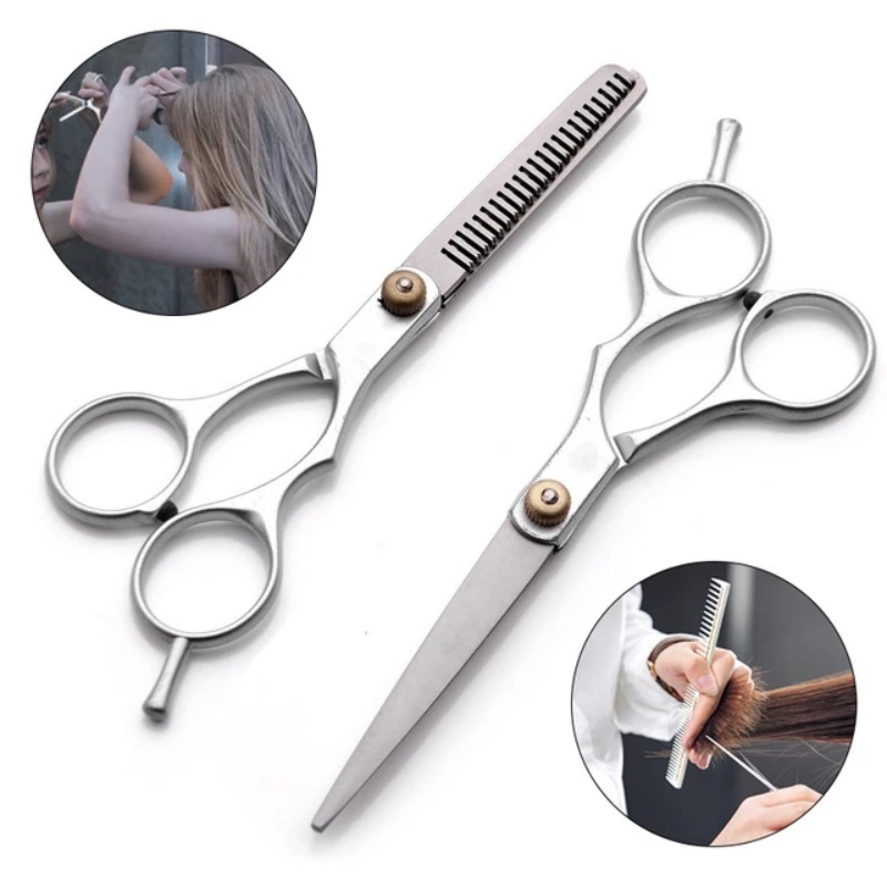 Kit 2 Tesoura Fio a Laser X Desbastadora de Cabelereiro para cortar cabelo