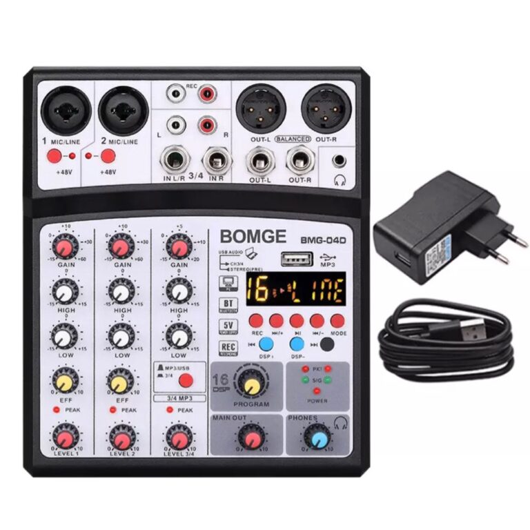 Mesa Bomge mixer 4 canais de Áudio Bt  16 Dsp