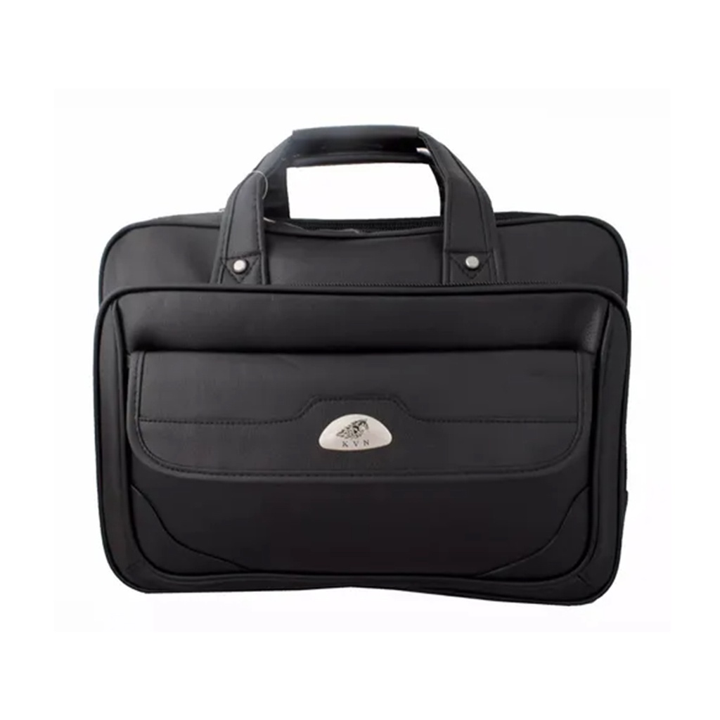 Pasta Couro Executiva Masculina Notebook Kvn 898 Preta Trabalho Carteiro Bancário