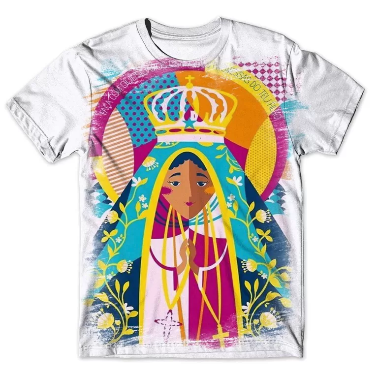 Camisa Camiseta Masculina Nossa Senhora Aparecida 