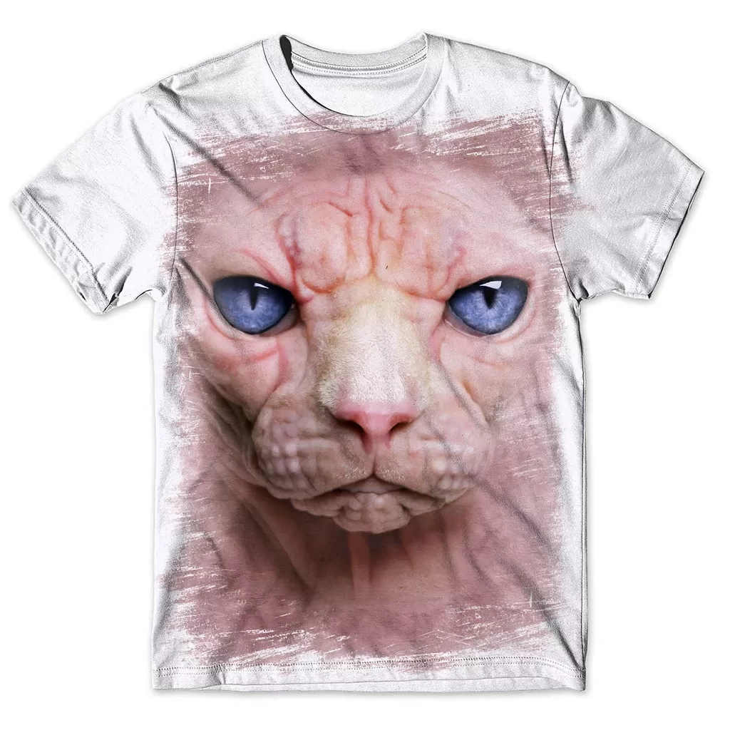 Camisa Camiseta Masculina Gato Sphynx