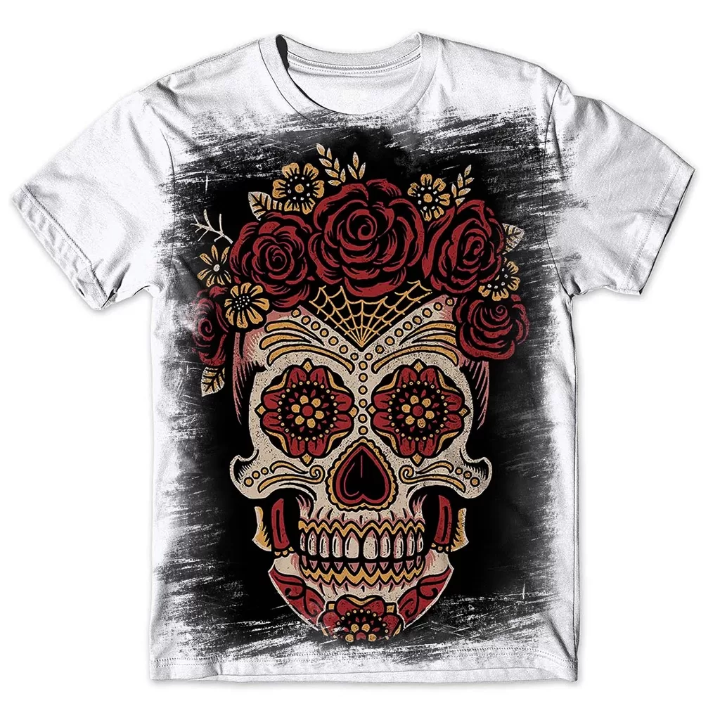 Camisa Camiseta Masculina Caveira Mexicana 37