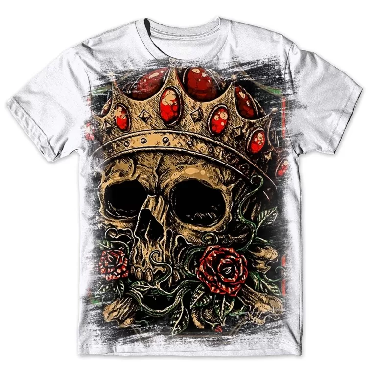 Camisa Camiseta Masculina Caveira 53