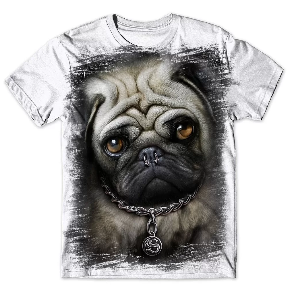 Camisa Camiseta Masculina Cachorro Pug 1