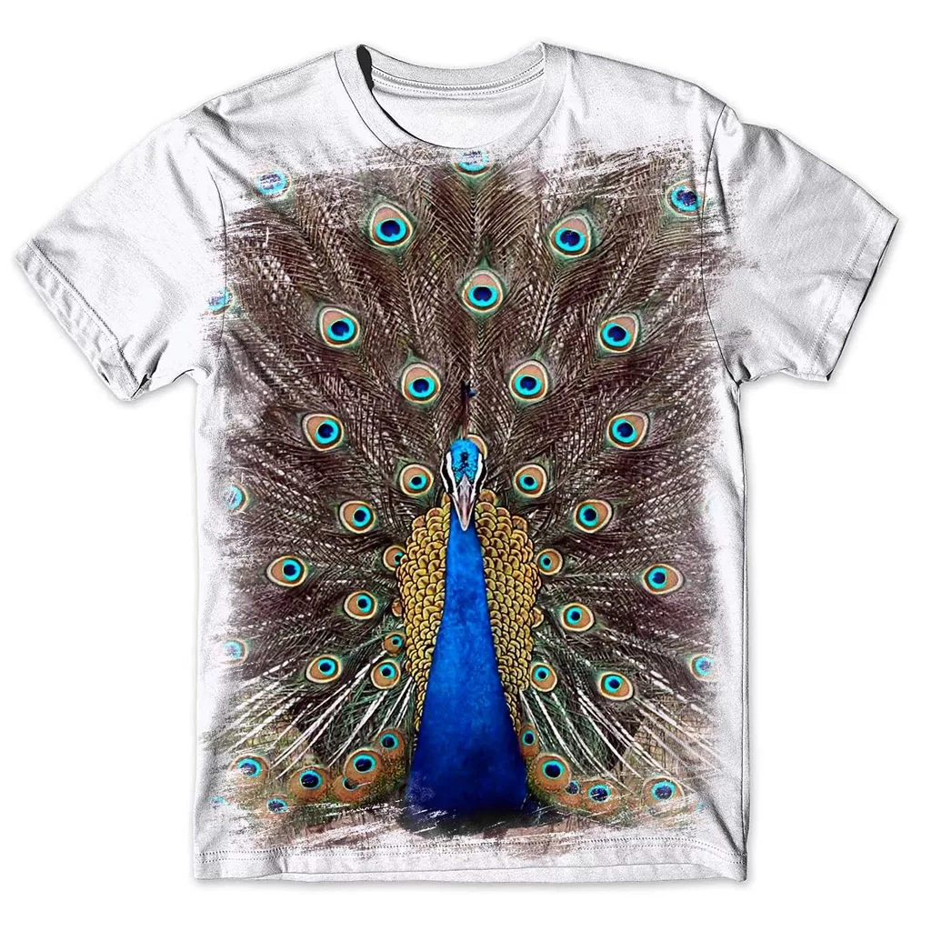 Camisa Camiseta Masculina Ave Pavão 1