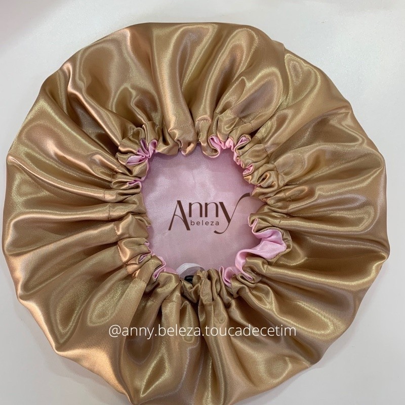 Touca de Cetim Dupla Face Ajustável Toca de cetimTouca de cetim antifrizz Dupla Face com Regulador