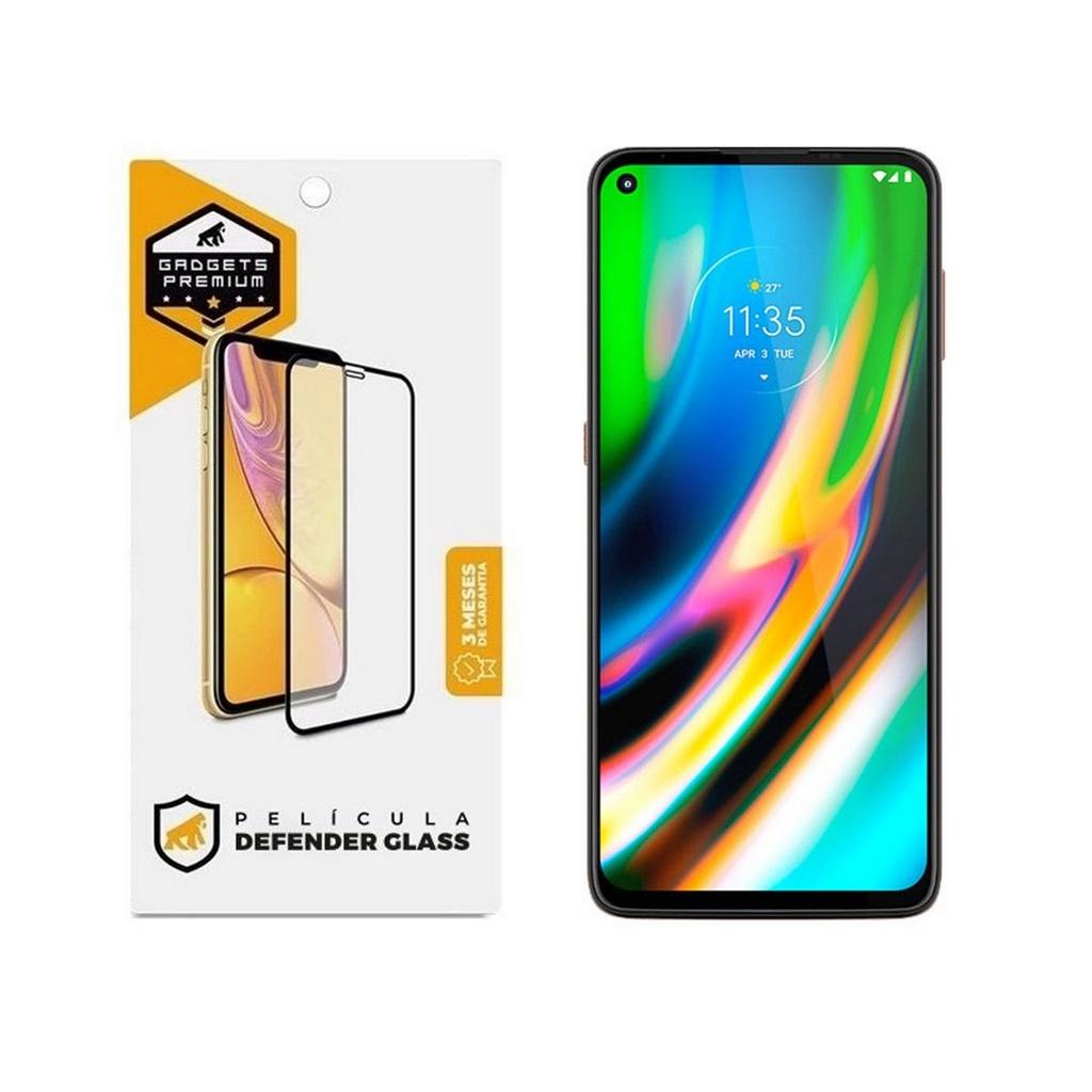 Película Defender Glass para Motorola Moto G9 Plus – Preta – Gshield