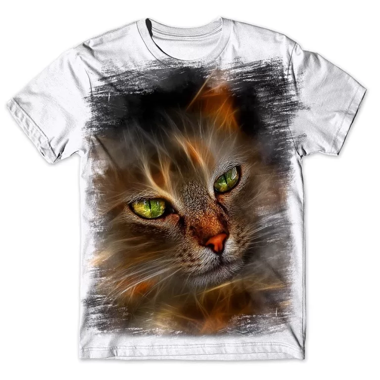 Camisa Camiseta Masculina Gato 124