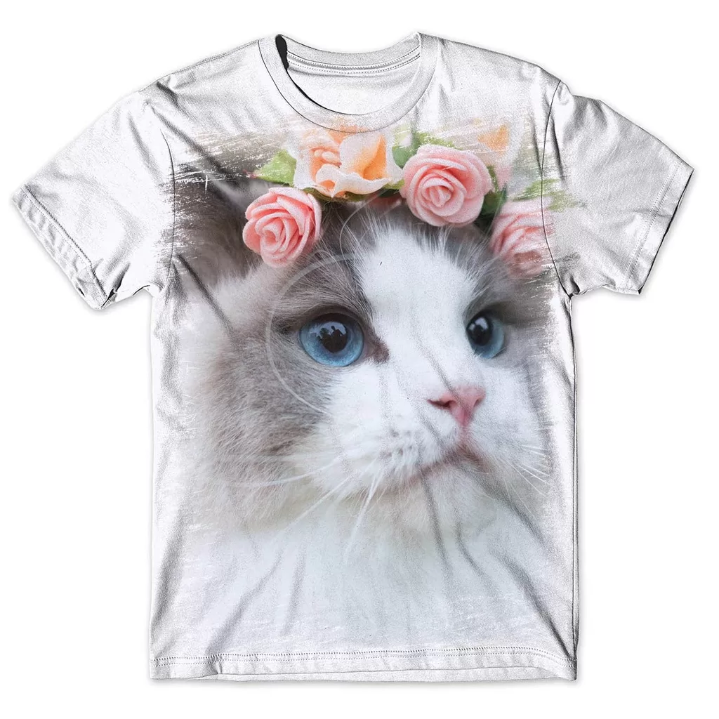 Camisa Camiseta Masculina Gato 3