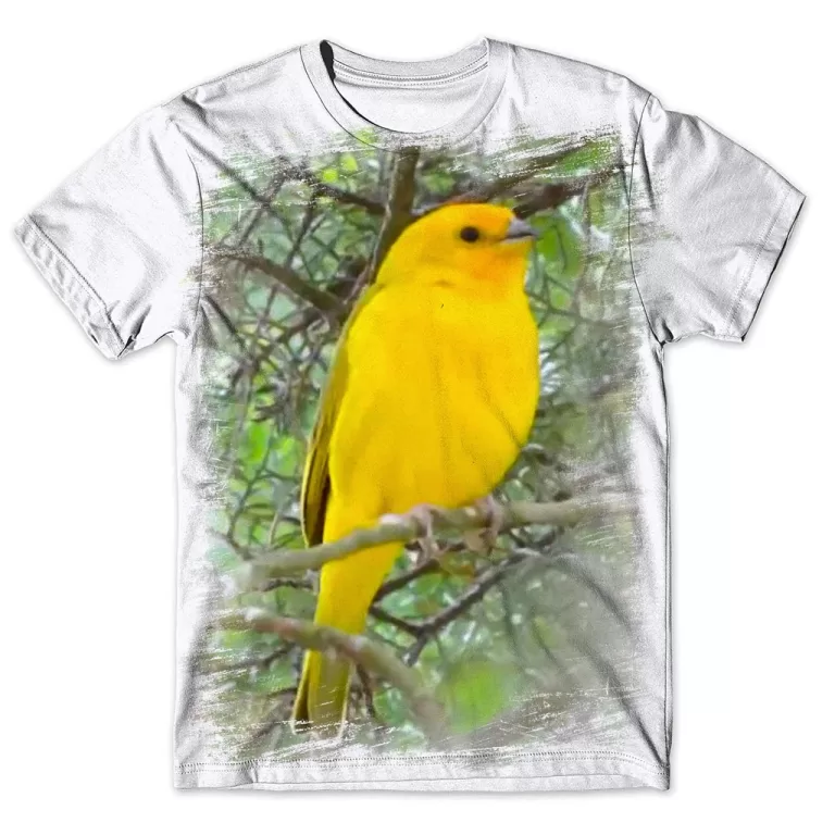 Camisa Camiseta Masculina Ave Pássaro Canário 5