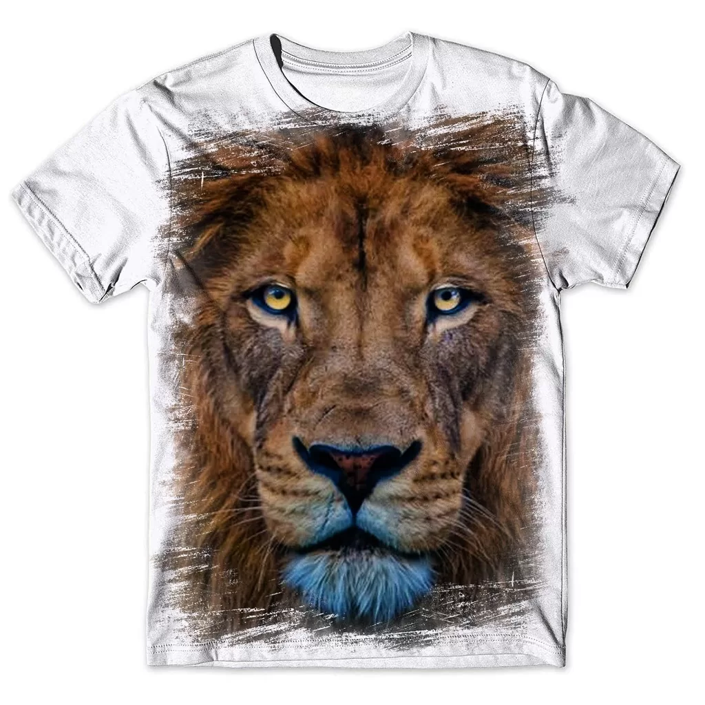Camisa Camiseta Masculina 3d Leão 15