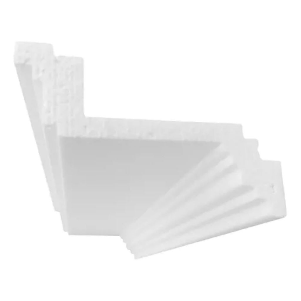Sanca em isopor para spot de luz led – decoração – kit com 3 metros, 33 cm de face – Hobbyart Moldur