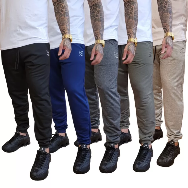 Kit 5 Calças Jogger Masculinas de Moletom Moletin