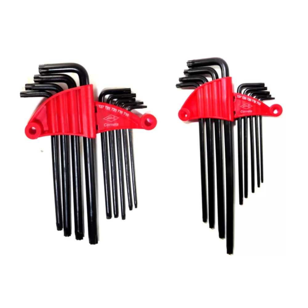 Jogo Chave Allen Longa  + Jogo Chave Torx Longa Com Guia Cromo Vanádio