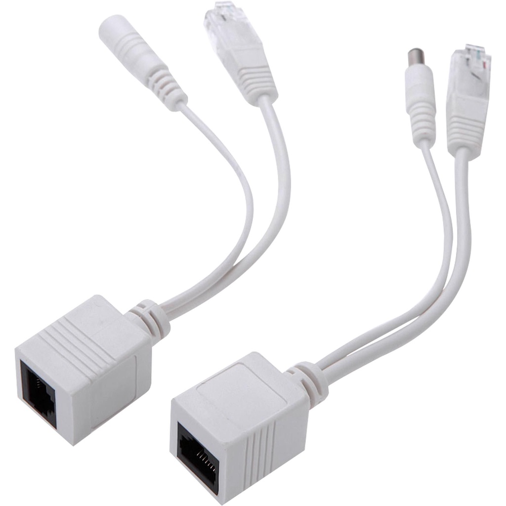 1 Par Cabo Adaptador Poe Injetor + Separador