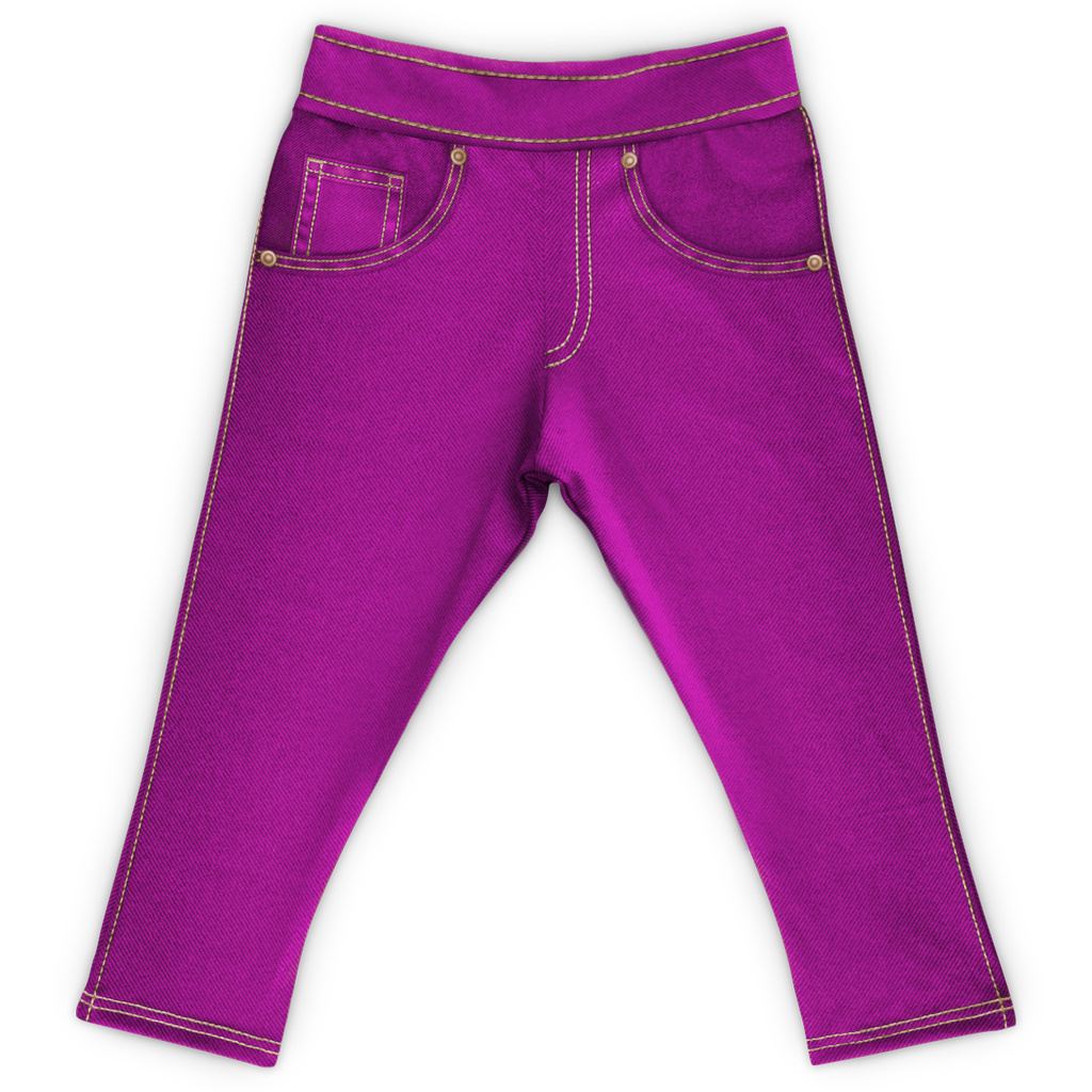 Calça Fake Jeans Bebê e Infantil Fúcsia MiniBoo Proteção Solar 50+