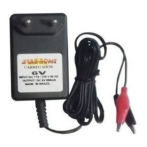 Carregado 6v 800mah Com Garra Jacaré Para Bateria